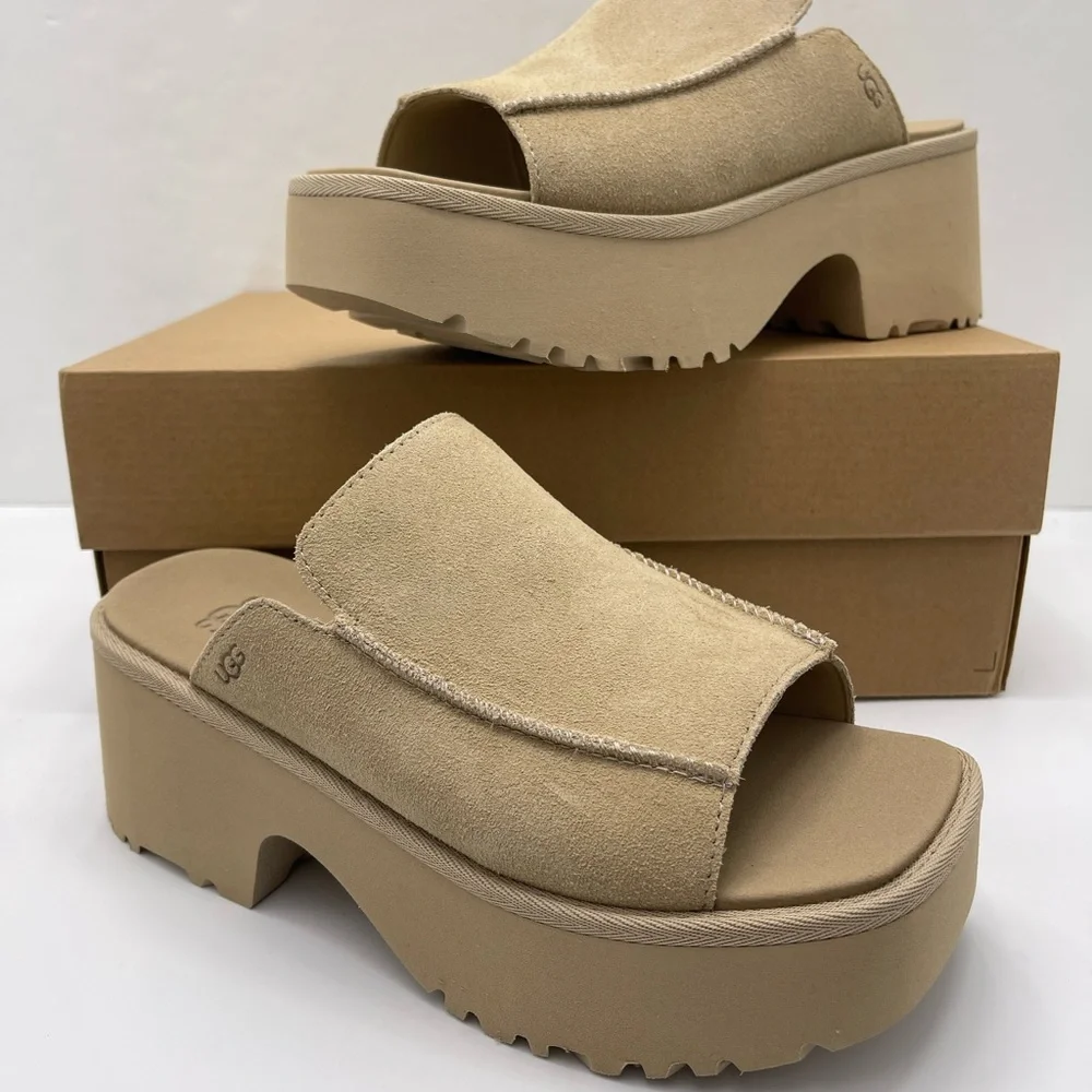 UGG Tan Platform Slide Sandals UGG
W / 1167476
W NEW HEIGHTS SLIDE MDSD
Mustard - Picture 12 of 16